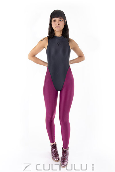 Realise catsuit FB-2 in charcoal-grape